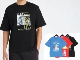 تي شيرت اوفر سايز رجالي منوع