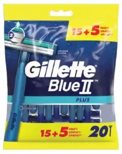 Gillette شفرة حلاقة للاستعمال الواحد Blue II Plus