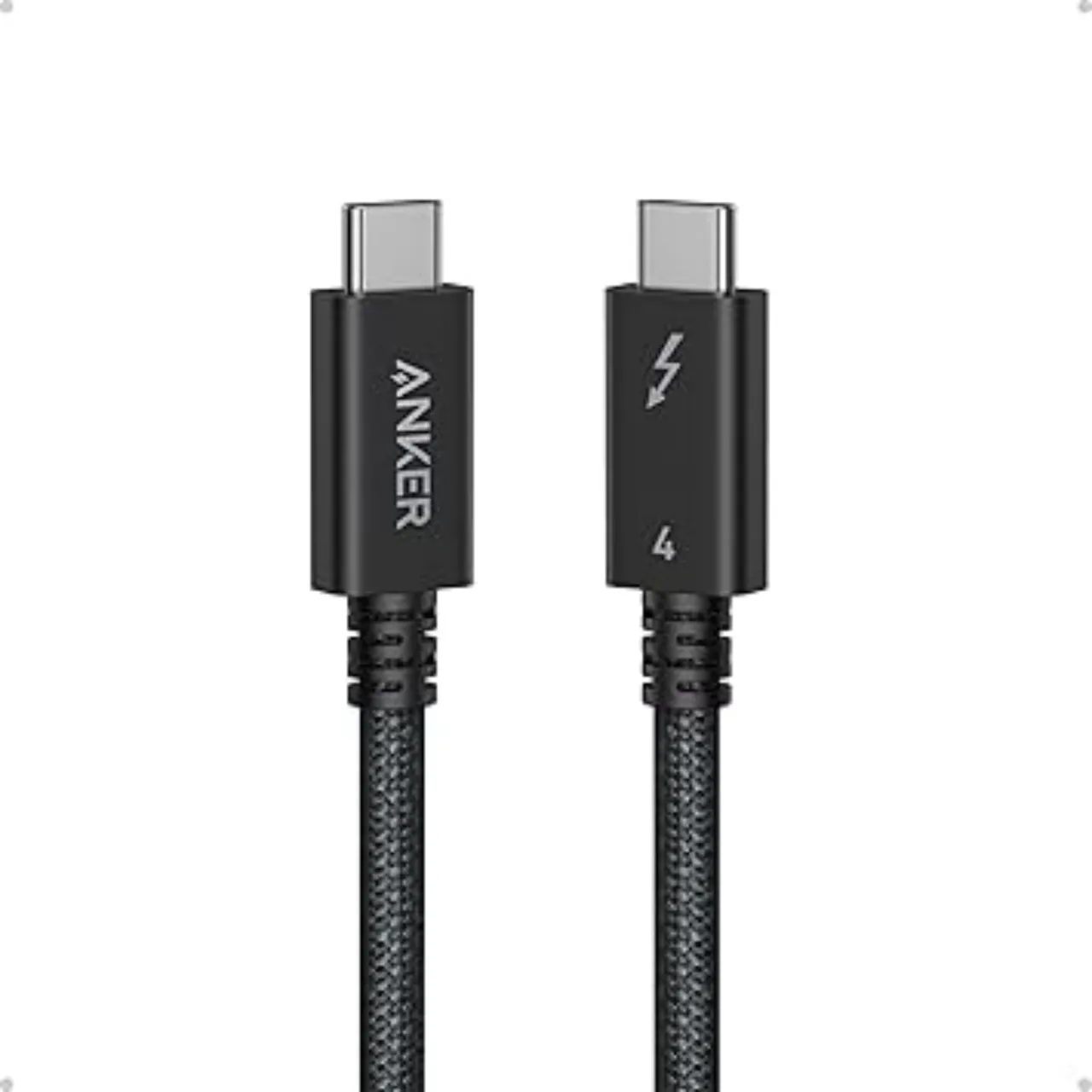 Anker كابل Thunderbolt 4 بقدرة 240W، بطول 3.3 ft، أسود