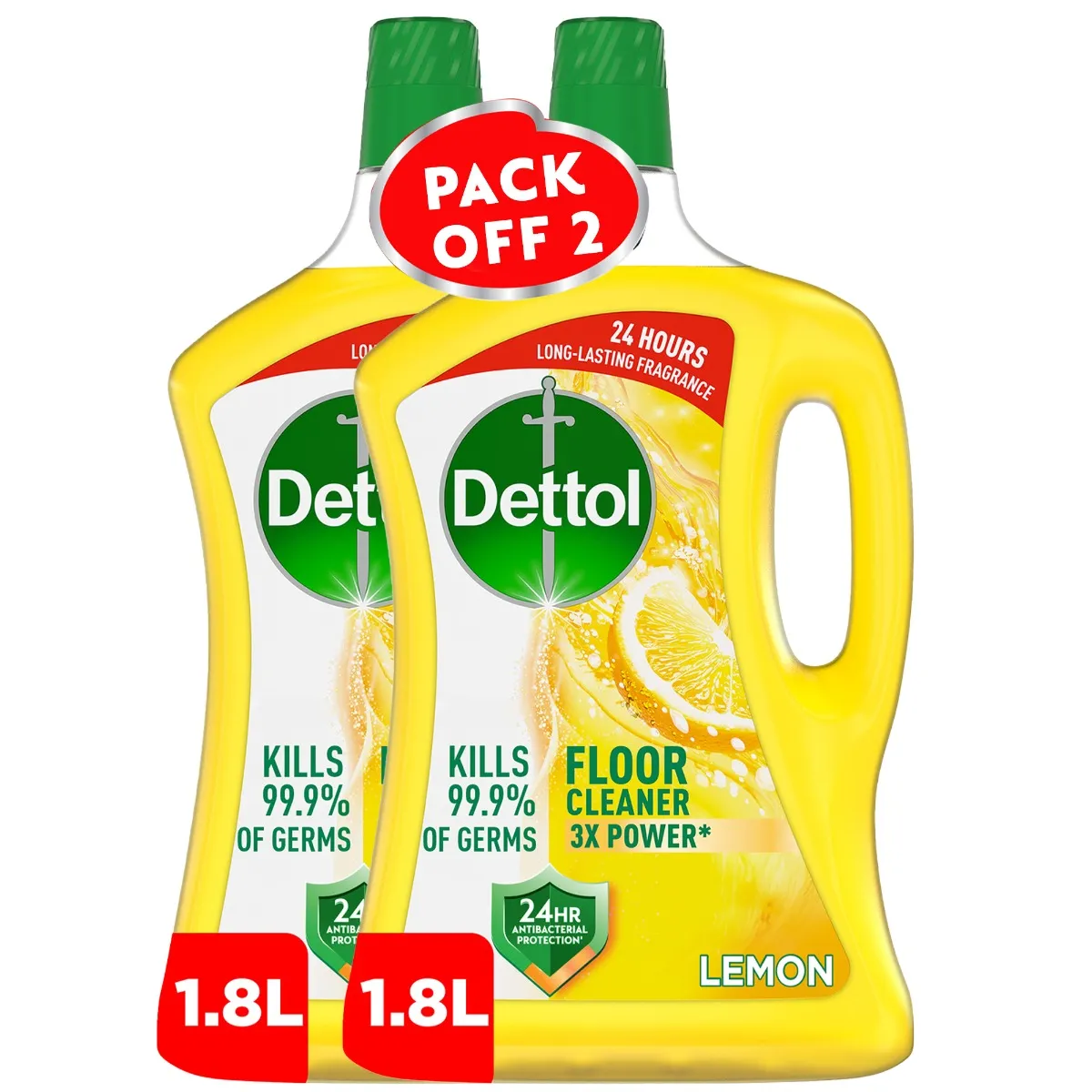 Dettol منظف أرضيات مضاد للبكتيريا برائحة الليمون