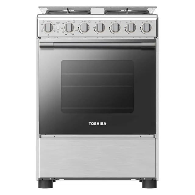 Toshiba 60x60cm 4 Burner Gas Cooker RB2-60G4GE Steel