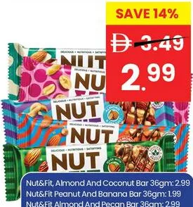 Nut&Fit Almond And Sea Salt Bar