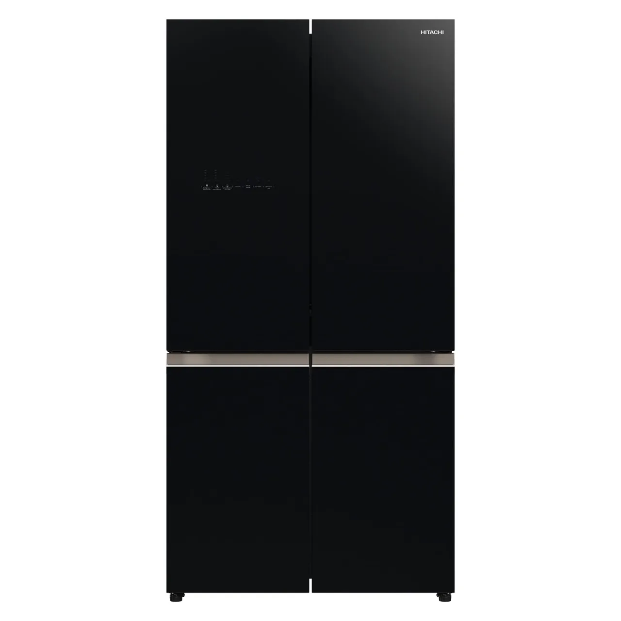 Hitachi Gross, Net, Side by Side 4 Door Premium Refrigerator,10 Year Warranty on Inverter Compressor, French Door Fridge, Glass BLACK-RWB720VUK04GBK