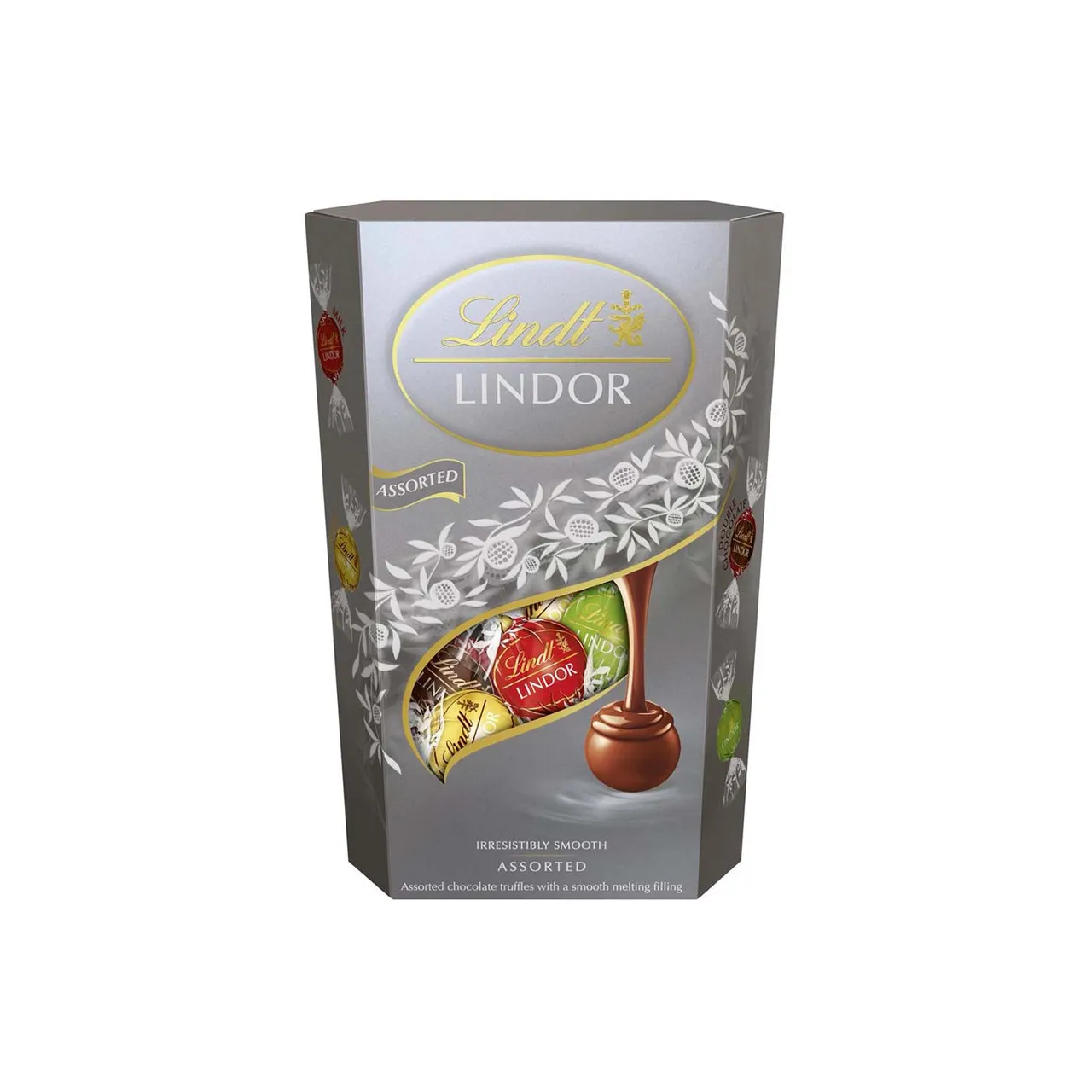 Lindt Lindor عبوة مخروطية فضية