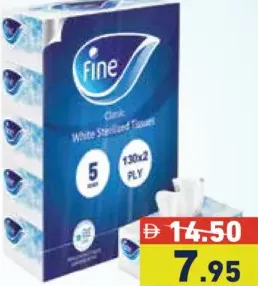 Fine مناديل الوجه فاين 5×130 منديل