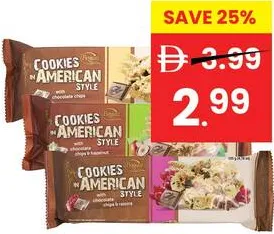 American Cookies مع الشوكولاتة