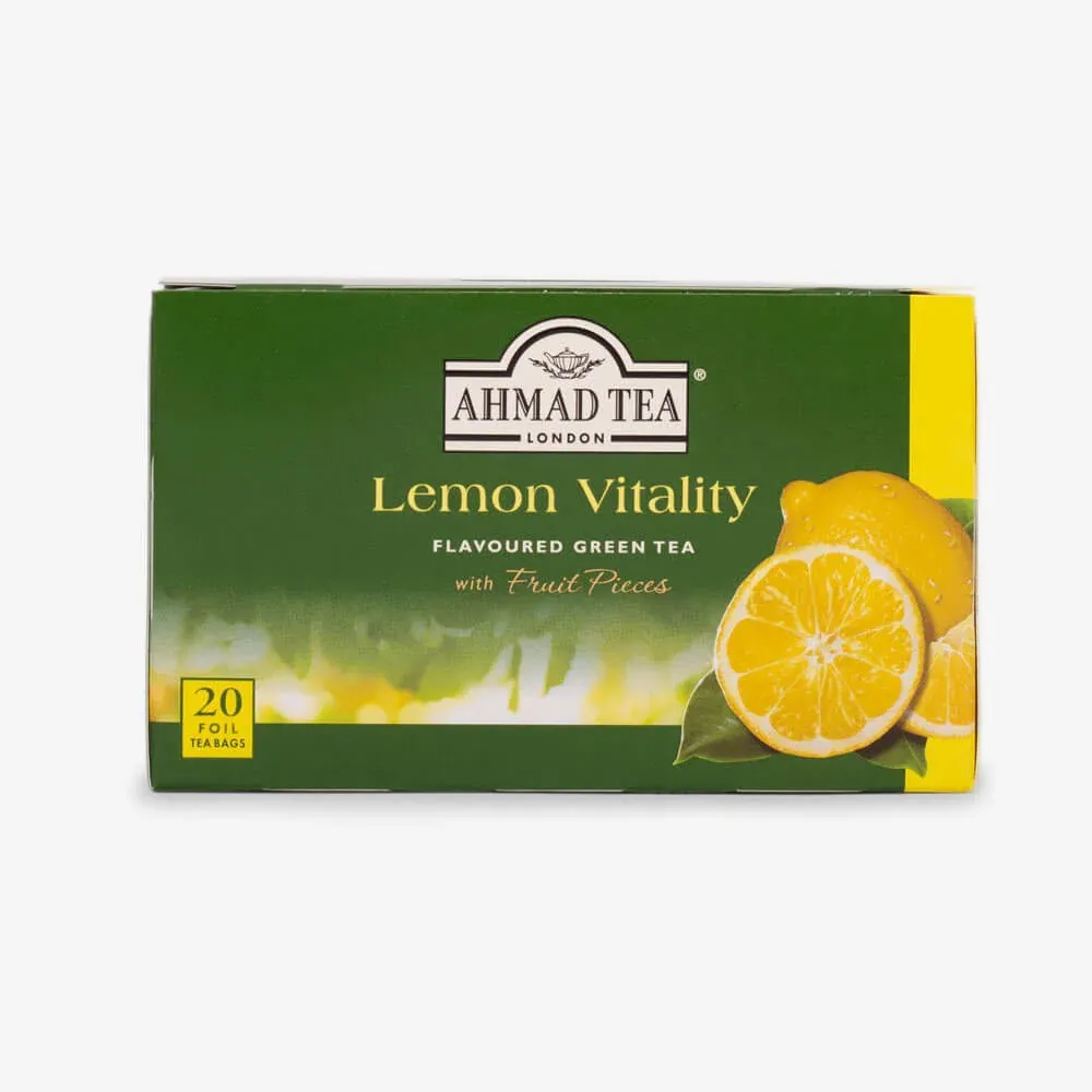 Ahmad Tea كيس شاي أخضر فيتاليتي بالليمون