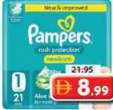 Pampers M/L Taped Cp S1
