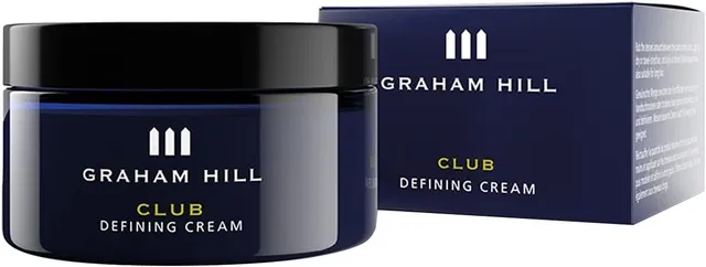 Graham Hill Club Defining Hair Cream for Men - 75mlFirming Hair Styling Cream with Natural Finish, Vegan Formula - Ideal for Versatile Men's Hair Styling