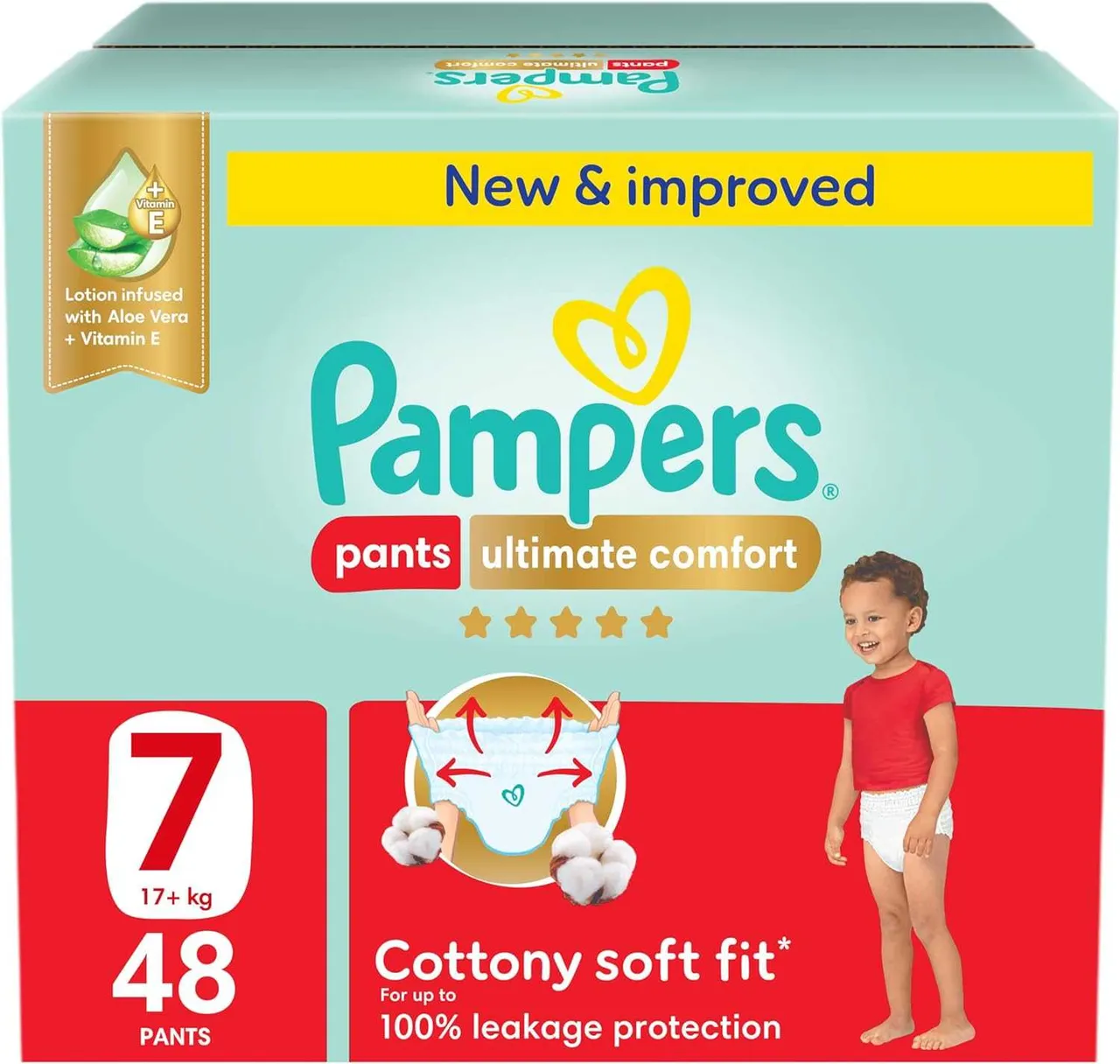 Pampers حفاضات سروال مقاس 7 (17+ Kg) - 48 Pcs
