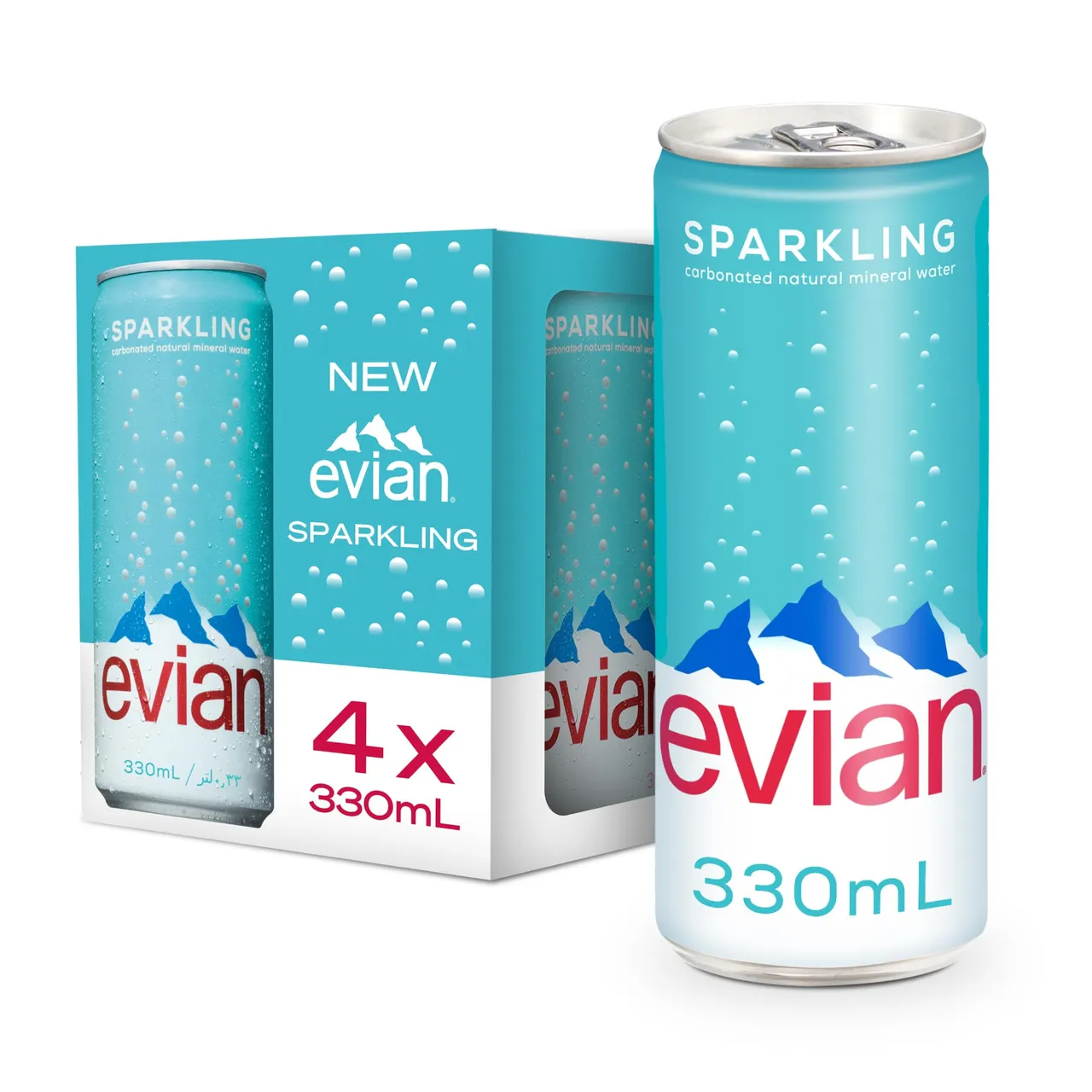 Evian مياه فوارة - بيرييه