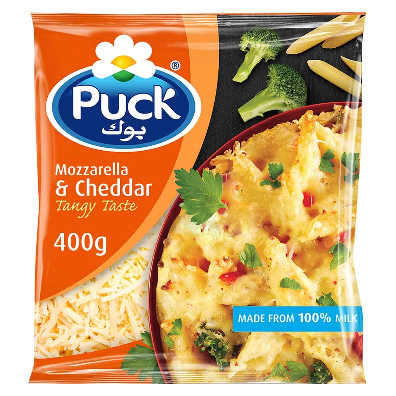 Puck جبنة موزاريلا وشيدر من بوك
