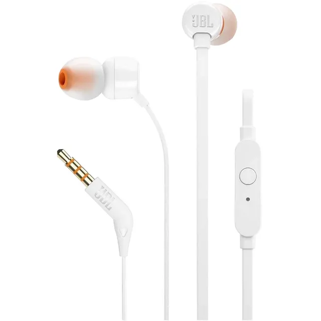 JBL In-Ear Wired Earphone, White, T110