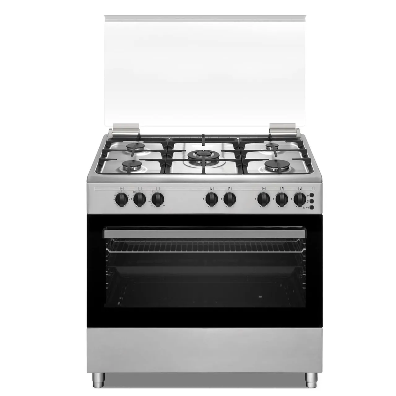 Candy طباخ غاز 90cm CGG95BXLPG - 5 شعلات Gaz - فرن Gaz - شواية Gaz