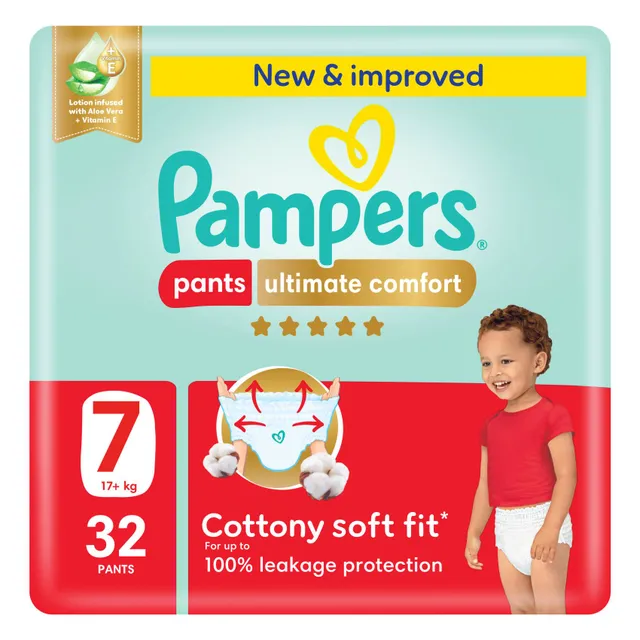 Pampers Ultimate Comfort Diaper Pants Size 7 + 32 Pants