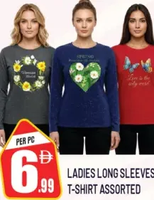 Ladies Long Sleeves T-Shirt Assorted