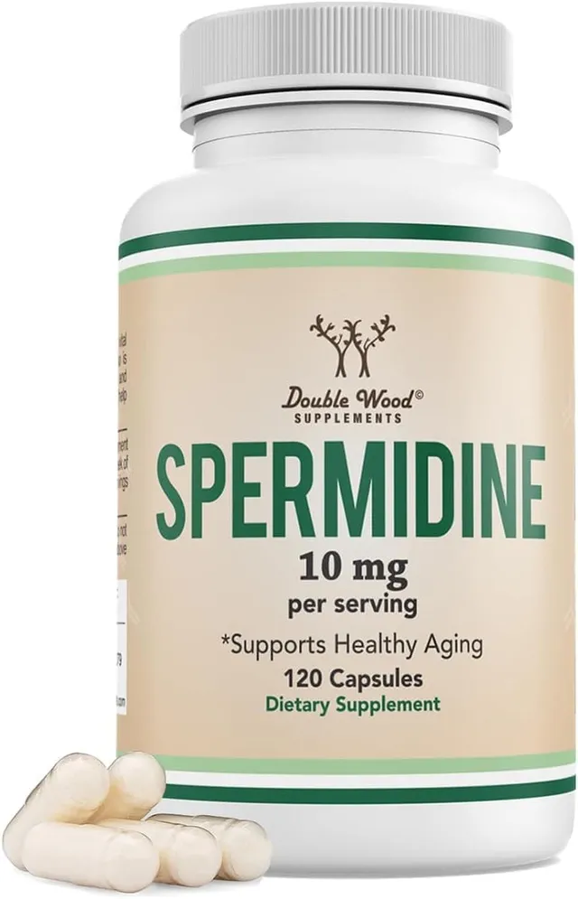 Double Wood Supplements Idine (10mg Of 99% Idine 3Hcl - Third Party Tested) 120 Capsules - Over 100X More Potent Than Wheat Germ Extract For Cell Membrane, Supports Health Aging