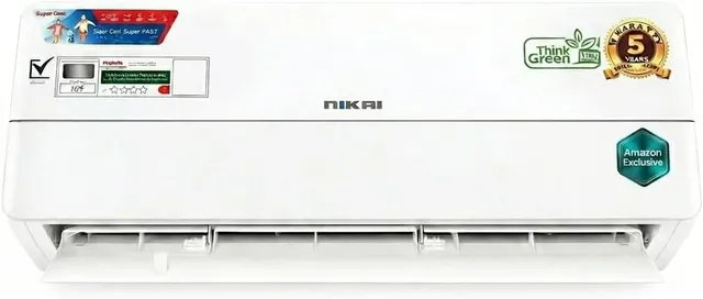 nikai 2 Ton Split AC T3 Heavy Duty KK Piston Compressor (Made In Thailand), 24000 BTU Cooling, 3D Swing Airflow, Fast Cool High Efficiency Energy Saving, Low Noise, NSAC24410K-CRF