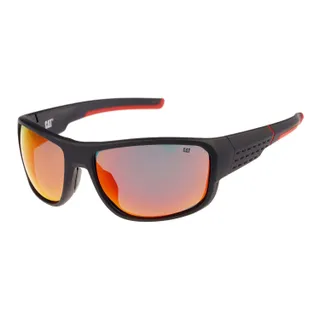 Caterpillar Caterpiller Unisex Polarised Wrapround Sunglasses, Red, CTS-8026-104P