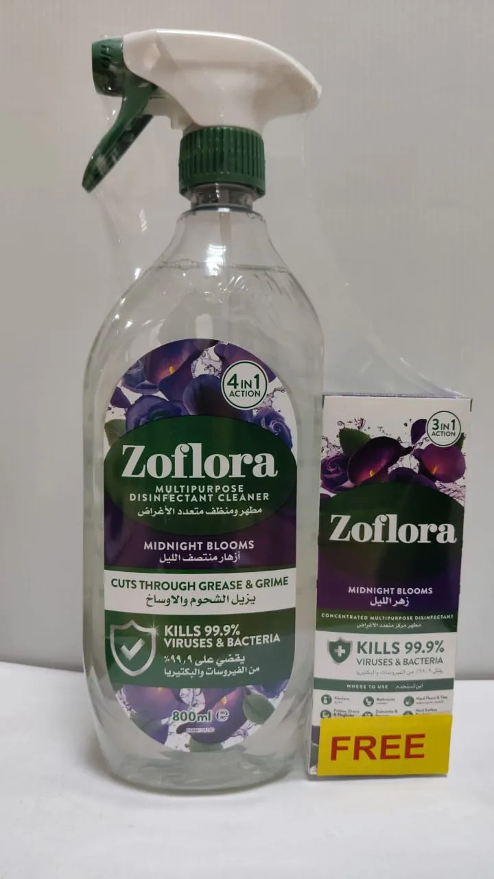 Zoflora منظف مطهر متعدد الاستخدامات Midnight Blooms - 800 +