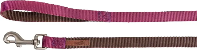 camon Dog Leash- Double premium Brown, Cyclam (25X1200Mm)