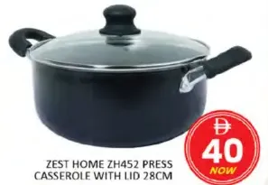 Zest Home Press Casserole With Lid ZH452