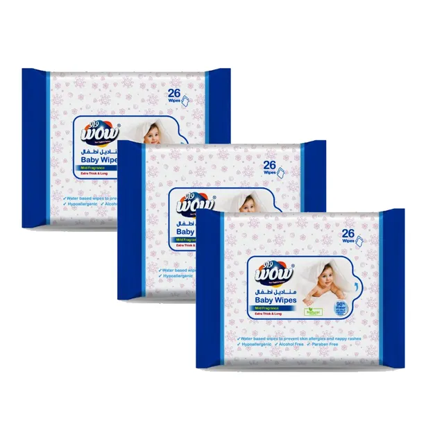 World Of Wipes Baby Wipes 26's - 2+1