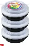 Sunny Black Containers With Lids RE16
