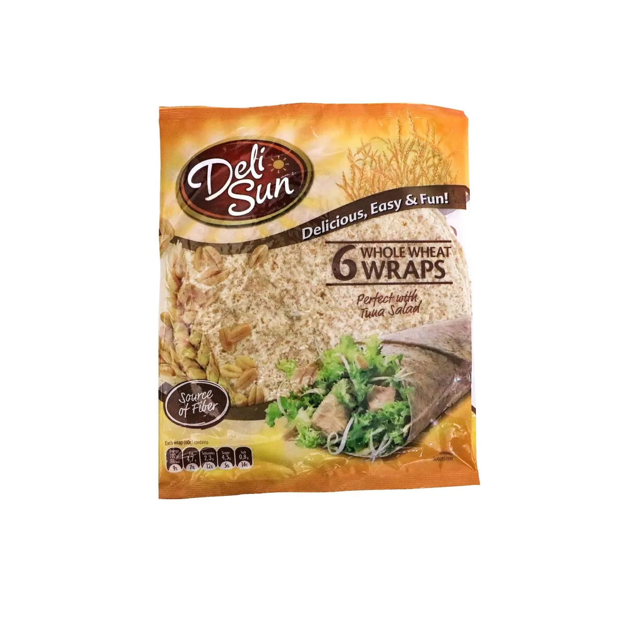 Deli Sun لفائف تورتيلا بالقمح الكامل
