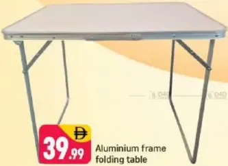 Aluminium frame folding table