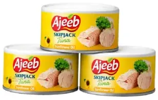 Ajeeb العلالي تونة سكيب جاك بزيت دوار الشمس