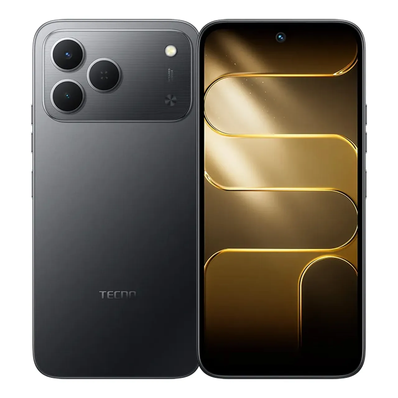 Tecno Spark 50 هاتف ذكي يدعم 4G، رام 8 GB، تخزين 256 GB، أسود حبري