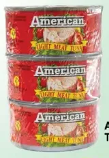 American تونة لحم خفيف صلبة