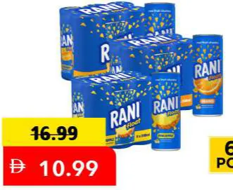Rani Juice Can NAS Mango/Orange/Float Pineapple Asstd