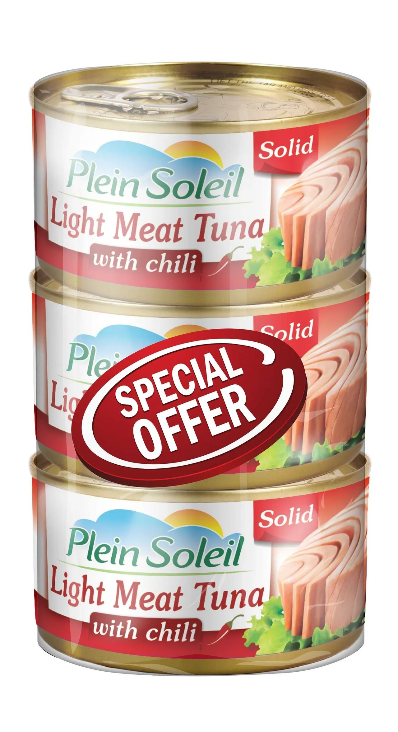 Plein Soleil تونة خفيفة بزيت الفلفل الحار