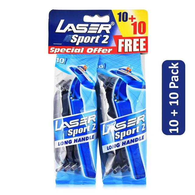 Laser Sport 2 Shaving Razor - 10 + 10 Pack