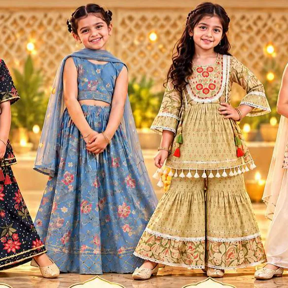 Girls Choli Skirt Set