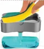 Kitchenmark مضخة صابون وحامل إسفنجة