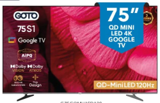 Goto تلفزيون Google ‏Qd Mini Led 4K ‏G75Gqmu1Sd120