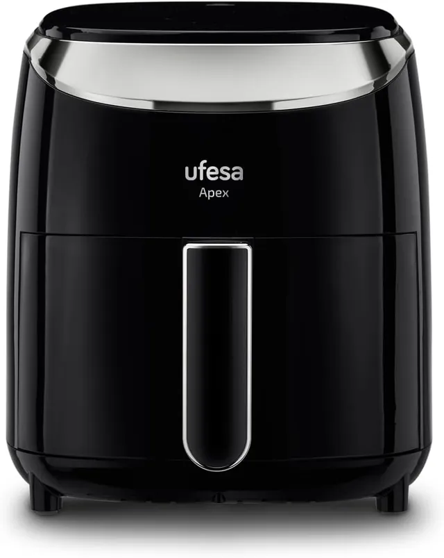 Ufesa Oil-Free Air Fryer, 8 Programs, 1200W, Digital, Timer, 80°C-200°C, BPA and PFOA Free, Anti-Stick Bowl and Tray, Apex