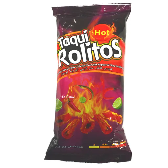 Taqui Rolitos Hot Chilli Pepper and Lime Tortilla Chips