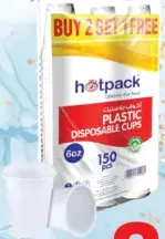 Hotpack Plastic Disposable Cups