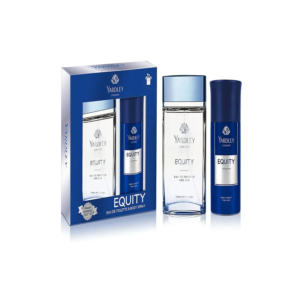 Yardley طقم هدية London Equity أو دو تواليت + بخاخ للجسم للرجال - +