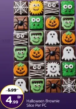 Halloween Brownie Slice