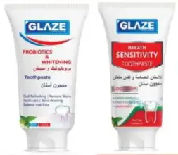 Glaze معجون أسنان بالبروبيوتيك والتبييض / حساسية النفس