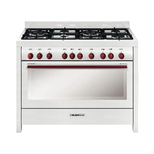 Glemgas 100x60cm Gas Cooker MGW626RD Silver/Black