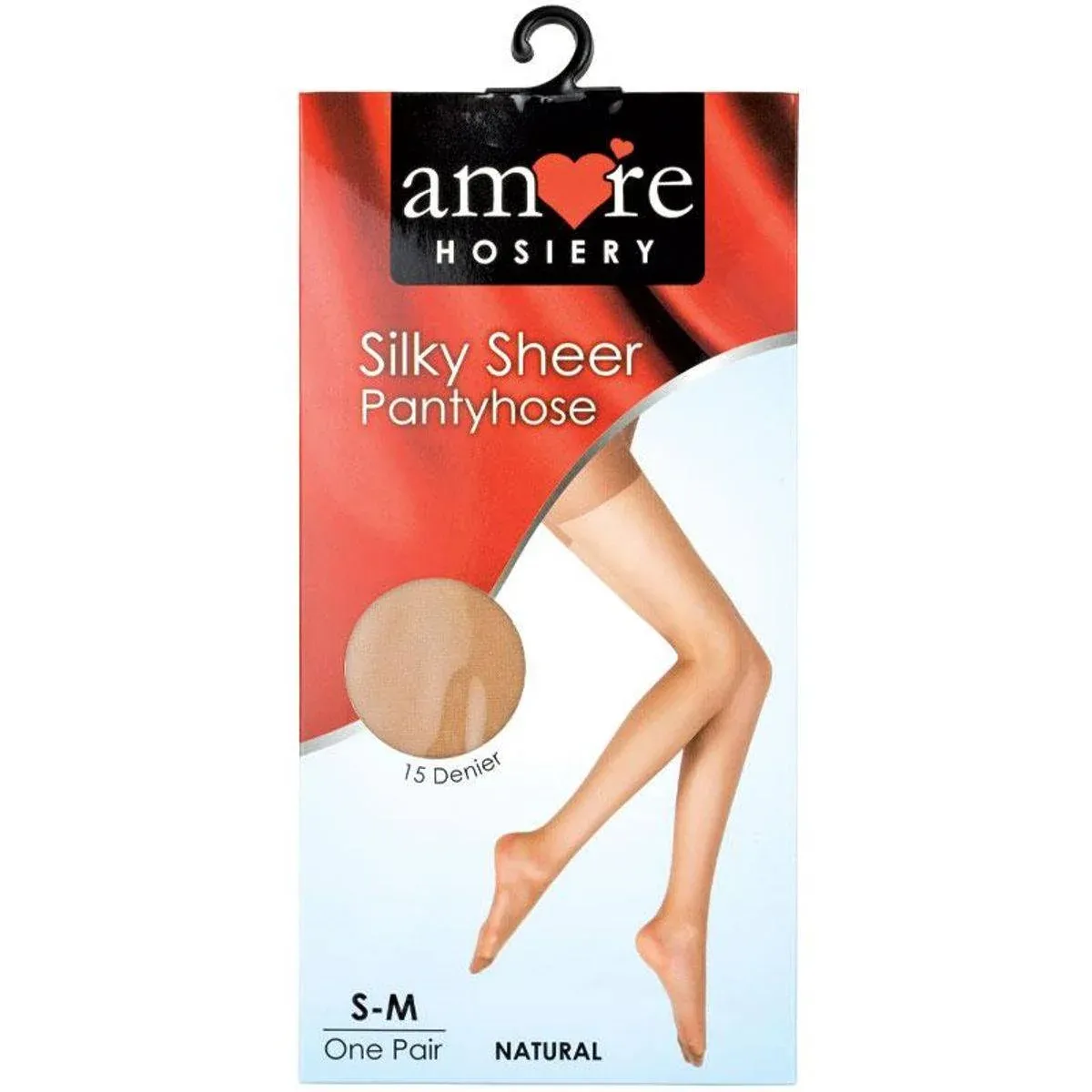 Amore جوارب نسائية طويلة بلون طبيعي 15 Denier مقاس Small/Medium