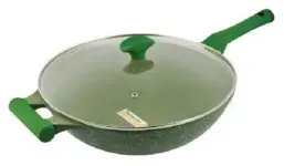 Prestige Wok pan with lid granite non-stick aluminium