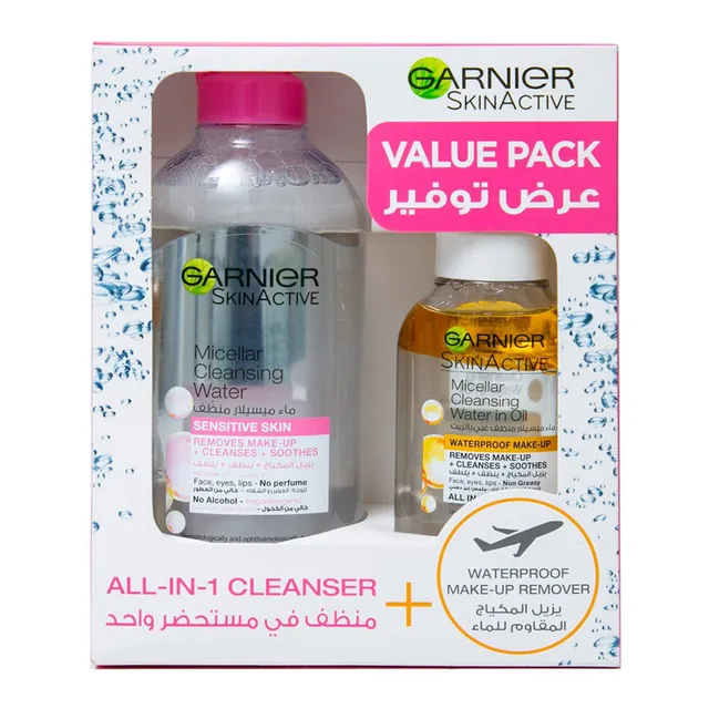 Garnier Skin Active Micellar Cleansing Water and Cleansing Water In Oil