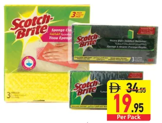Scotch-Brite Sponge Cloth + Scrubber + Nail Saver